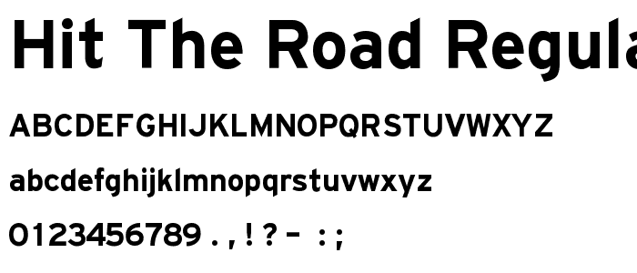 Hit the Road Regular font